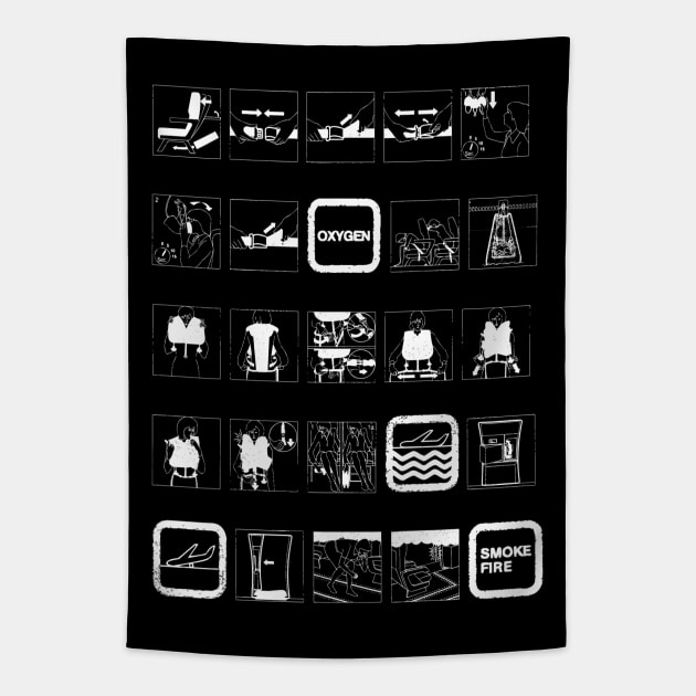 Plane Survival Guide Tapestry by Vitalitee