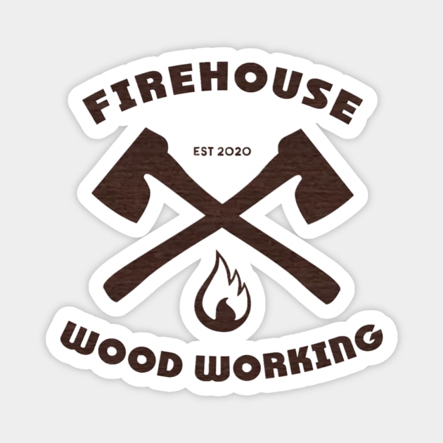 Firehouse Woodworking Company Logo Magnet by Firehouse Wood_Working