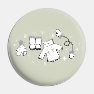 Winter weather snow lover cartoon illustration Pin