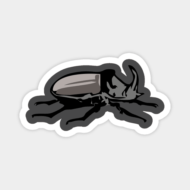 Rhinoceros beetle (Oryctes nasicornis) Magnet by RosArt100