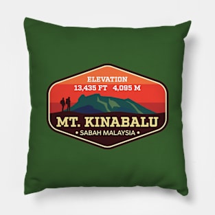 Mount Kinabalu - Sabah Malaysia - Mountain Climbing Badge Pillow