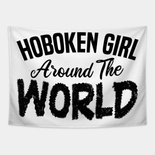 Hoboken girl around the world Tapestry