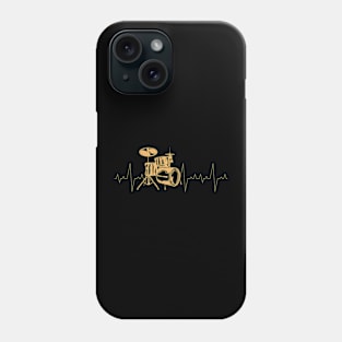 Drummer Musicien Drums Battement De Coeur Batteur Batterie Phone Case