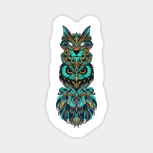 Lynx Owl Lion Totem Magnet