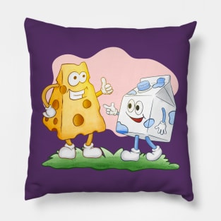 Funny Milk And Cheese Pillow