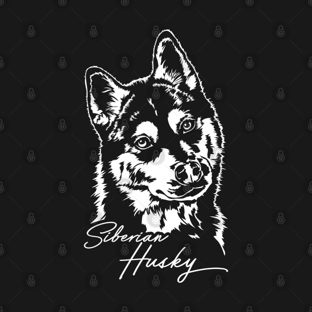 Funny Proud Siberian Husky dog portrait sled dog mom by wilsigns