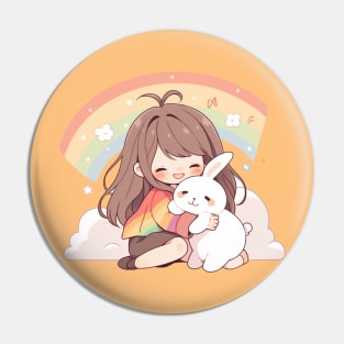 girl rabbit Pin