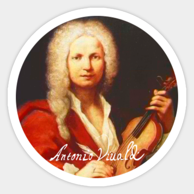 Antonio Lucio Vivaldi Composer Portrait Vivaldi Sticker Teepublic