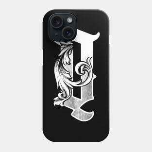 illustration of Q font vintage style hand drawing design Phone Case