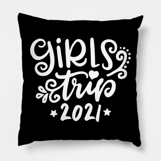 Girls Trip 2021 Pillow by ZimBom Designer
