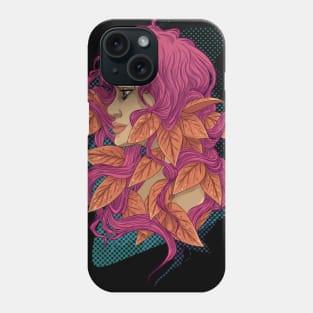 Pink n´ leaves Phone Case