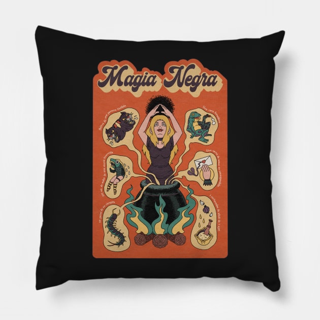 Black magic Pillow by atomiqueacorn