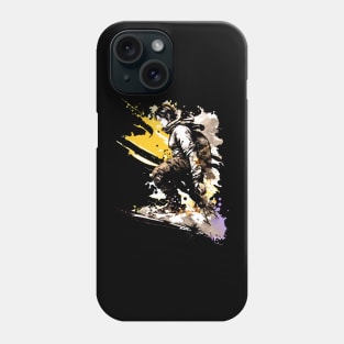 Winter Snowboarding - Christmas Graphic Graffiti Art - Holiday Gift Phone Case