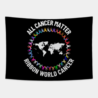 All Cancer Matters Survivors Awareness Fight Ribbon World Support Tapestry