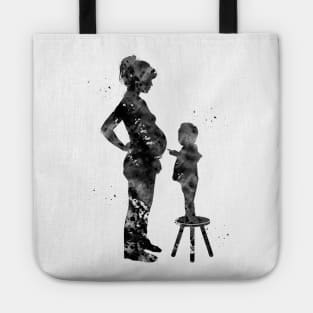Pregnant mom with son Tote