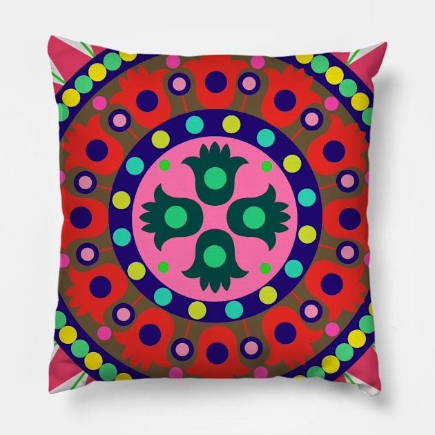 Mandala:. Pillow by Sarito`s Ink:. 