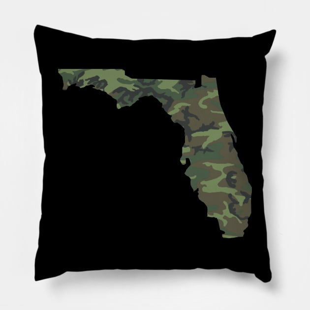 Camo Design Florida Pillow by GreenGuyTeesStore