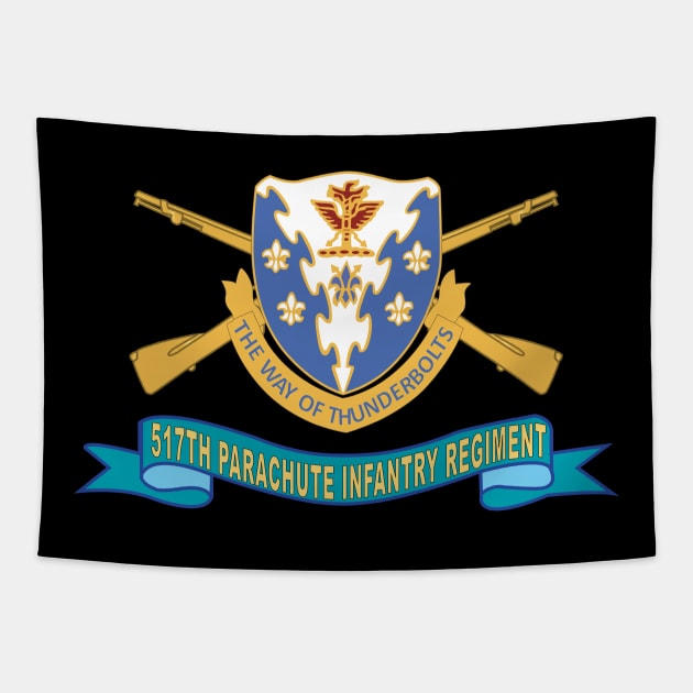 517th Parachute Infantry Regiment - DUI w Br - Ribbon X 300 Tapestry by twix123844