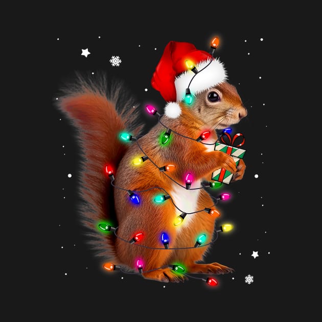 Squirrel Christmas Hat Santa Pajama Squirrels Lover by everetto