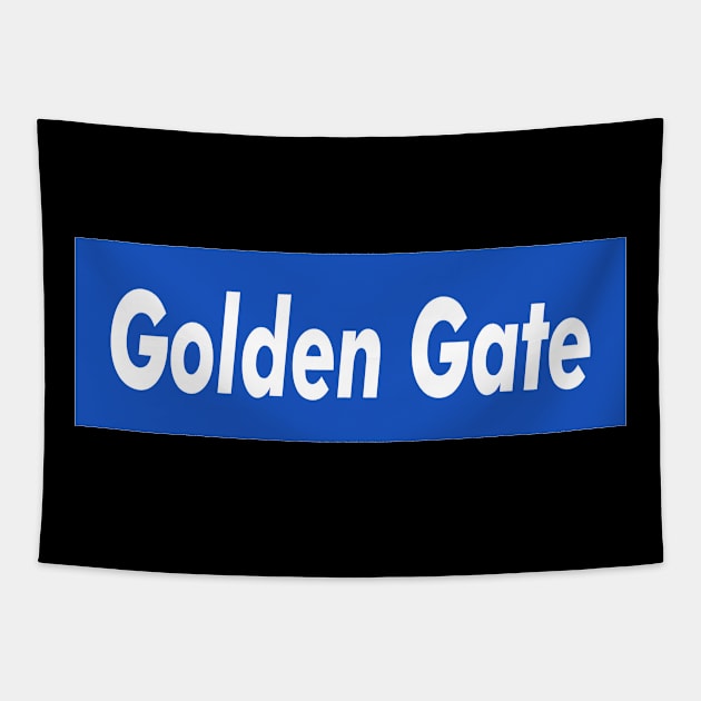 Golden Gate Box Logo Tapestry by ART BY IIPRATMO