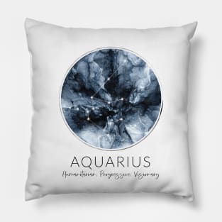 Aquarius Zodiac Moon Constellation Pillow