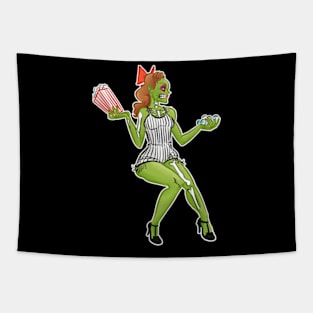 Zombie Girl Choices Tapestry