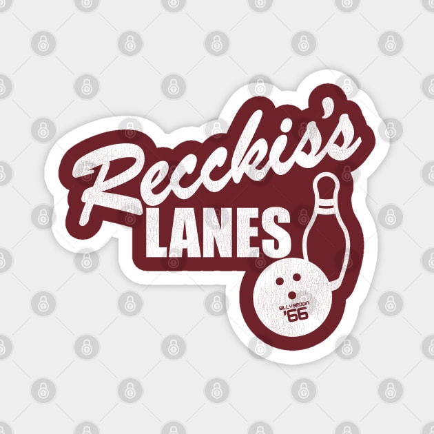 Buffalo 66 Recckis's Lanes Bowling Alley Magnet by darklordpug