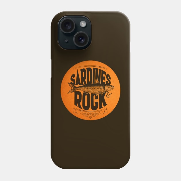 Orange Sardines & Rock Phone Case by CTShirts