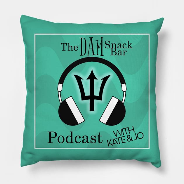 Pod Logo Pillow by DamSnackBar Podcast