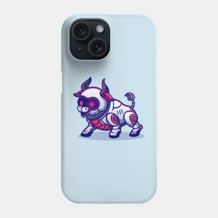 Cute Bull Robot Cartoon Phone Case