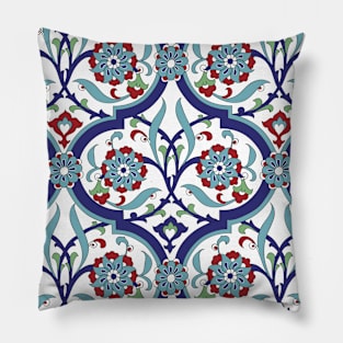 Arabic Turkish pattern #3 - Iznik decor Pillow