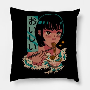 Tasty waves of ramen Pillow