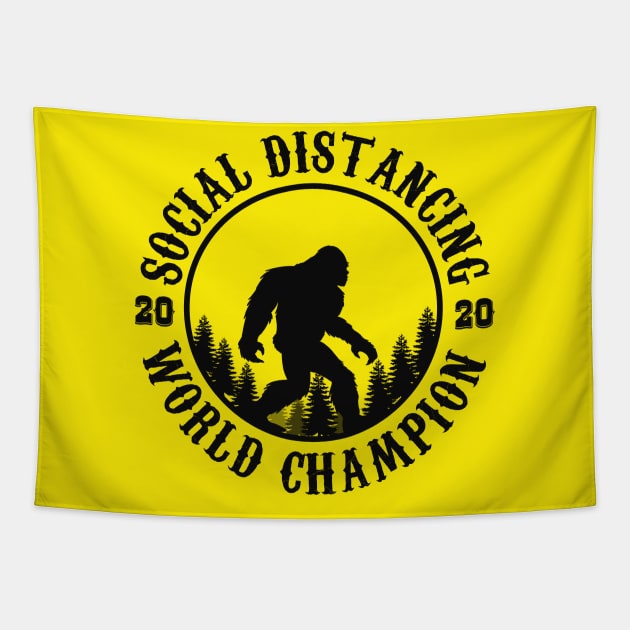 Social Distancing Champion Tapestry by peekxel