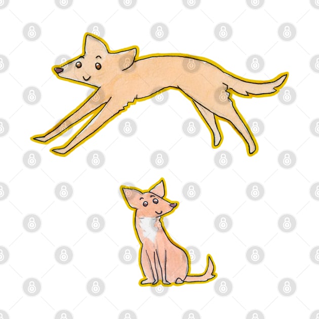 Podenco dog sticker design by bitingnclawing