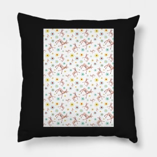 Deer & Flower Design Pillow