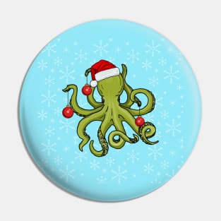 Christmas Kraken (Snowflakes) Pin