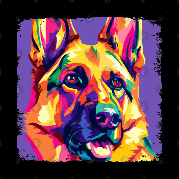 German Shepherd Dog Pop Art - Dog Lover Gifts by PawPopArt