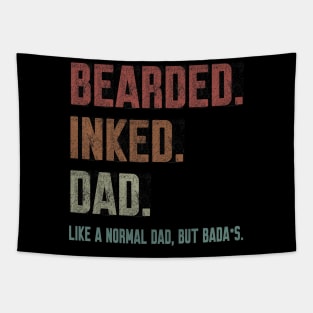 Bearded Inked Dad Like A Normal Dad But Badass Tapestry