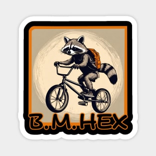 Raccoon bmx rider Magnet