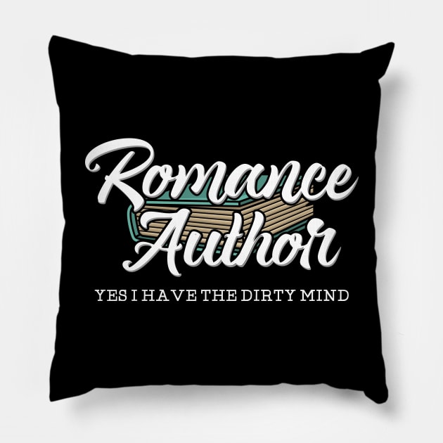 Romance author Pillow by TheBestHumorApparel