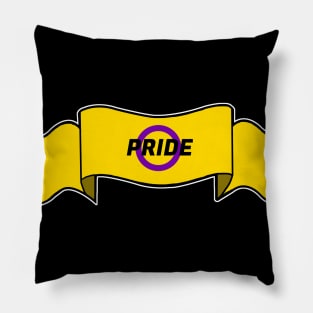 intersex pride banner Pillow
