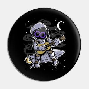 Astronaut Guitar Polygon Matic Coin To The Moon Crypto Token Cryptocurrency Blockchain Wallet Birthday Gift For Men Women Kids Pin