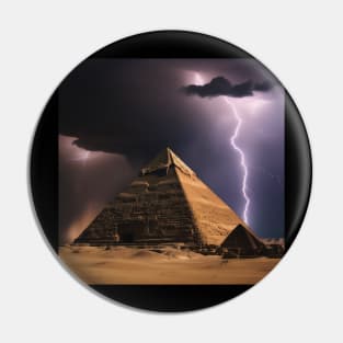 Iconic World Landmarks During A Thunderstorm: The Pyramids Egypt Pin