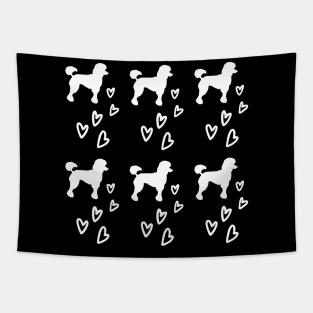 Poodle dog breed cute pattern Tapestry