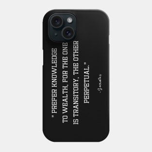 Knowledge Socrates Quote Phone Case