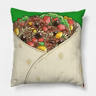 National Burrito Day Mexican Food Pillow