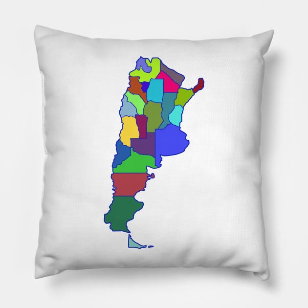 Argentina map Pillow by AlexanderZam