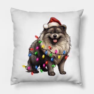 Christmas Keeshond Pillow