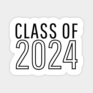 Class Of 2024. Simple Typography 2024 Design for Class Of/ Graduation Design. Black Magnet