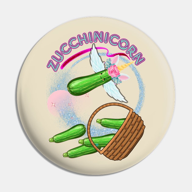 Zucchinicorn - Funny Unicorn Pin by SEIKA by FP